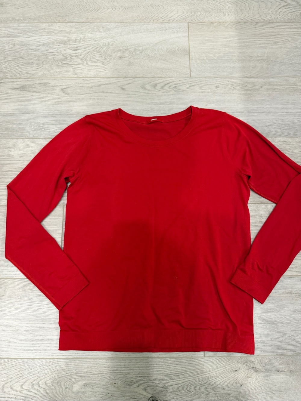 lululemon athletica Red Long-Sleeve Crewneck Top